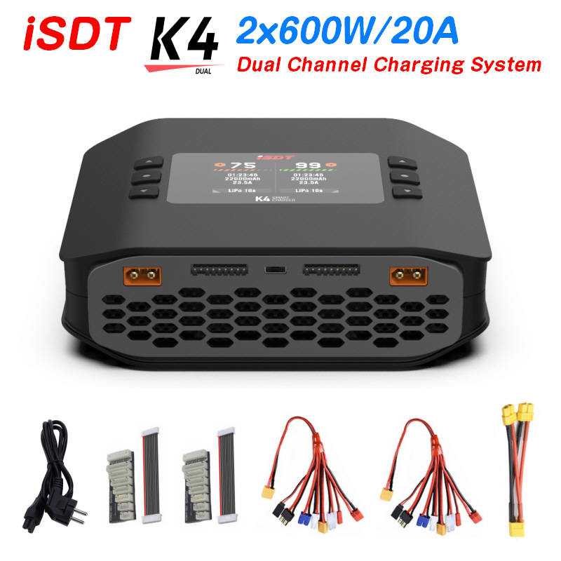 ISDT K4 1~8S Lithium Battery S - đánh giá và giá Isdt K4 Dual Lipo Charger