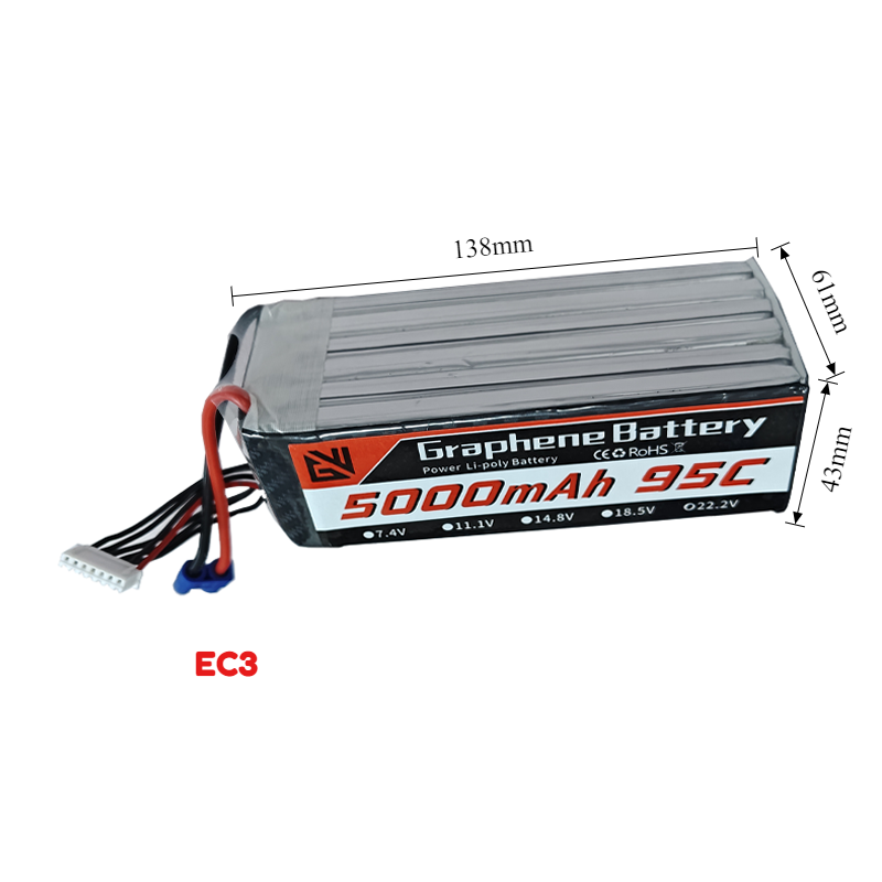95C High-Capacity 6S 5000mAh L - đánh giá và giá 6S Lipo Battery 22.2V 5000Mah