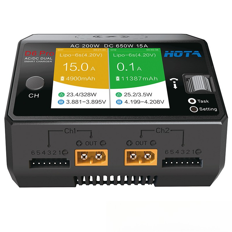 HOTA D6 Pro 650W 200W Dual Pow - đánh giá và giá Hota D6 Pro Dual Lipo Charger
