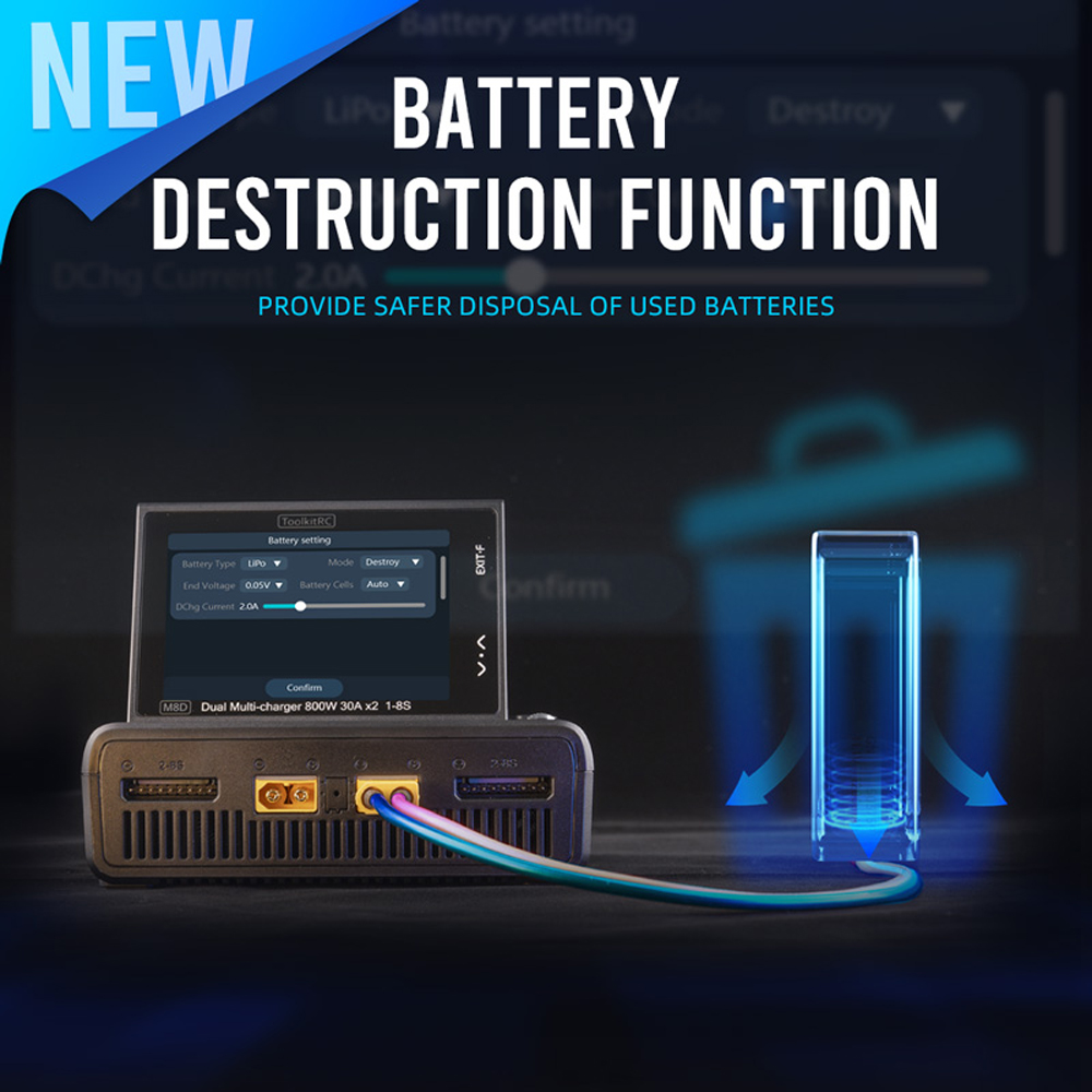 ToolkitRC M8D Smart Charger 2C - đánh giá và giá Toolkitrc M6Dac Smart Charger