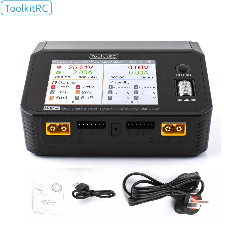 Toolkitrc M6DAC 350W X 2 USB-C - đánh giá và giá Toolkitrc M6Dac Smart Charger