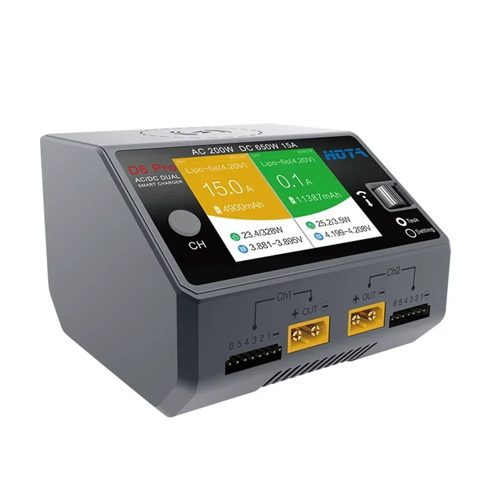 HOTA D6 Pro Dual Channel Smart - đánh giá và giá Hota D6 Pro Dual Lipo Charger