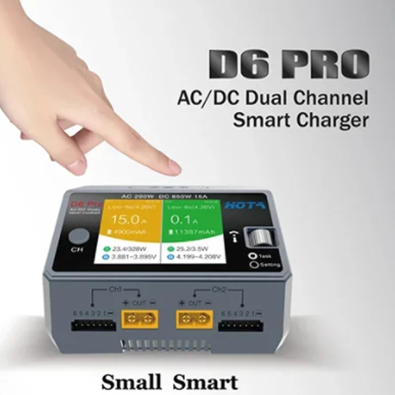 HOTA D6 Pro 200W AC 650W DC Du - đánh giá và giá Hota D6 Pro Dual Lipo Charger