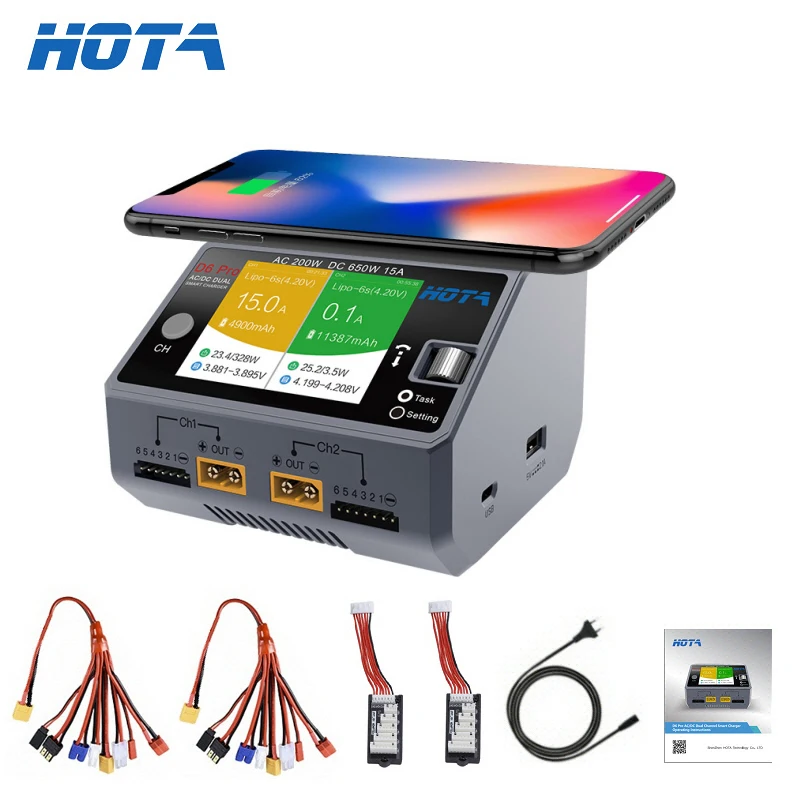 Hota D6 Dual/Pro Thông Minh Sạ - đánh giá và giá Hota D6 Pro Dual Lipo Charger