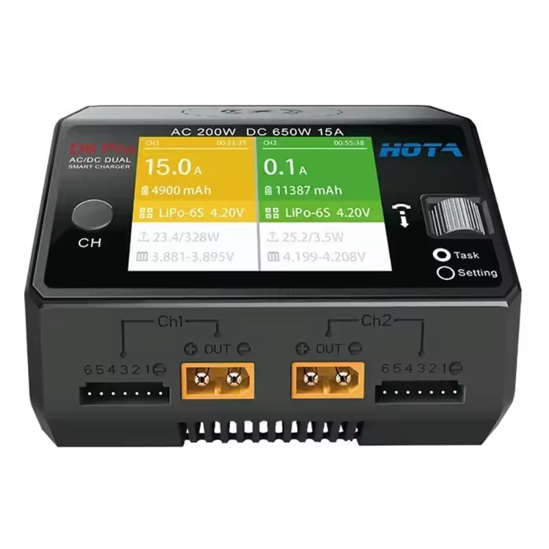 Original HOTA D6 Pro AC 200W D - đánh giá và giá Hota D6 Pro Dual Lipo Charger