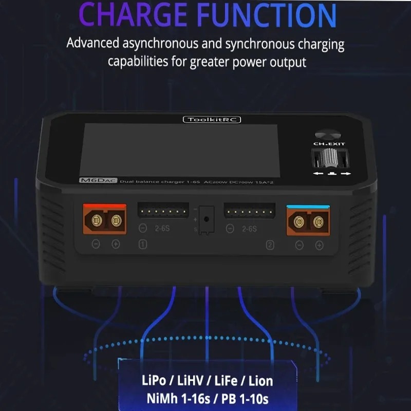 ToolkitRC M6DAC Dual Channel S - đánh giá và giá Toolkitrc M6Dac Smart Charger