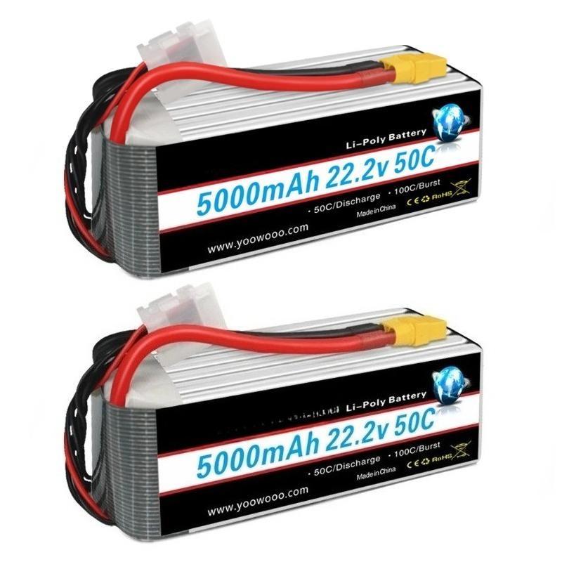 2PCS For RC Airplane Helicopte - đánh giá và giá 6S Lipo Battery 22.2V 5000Mah