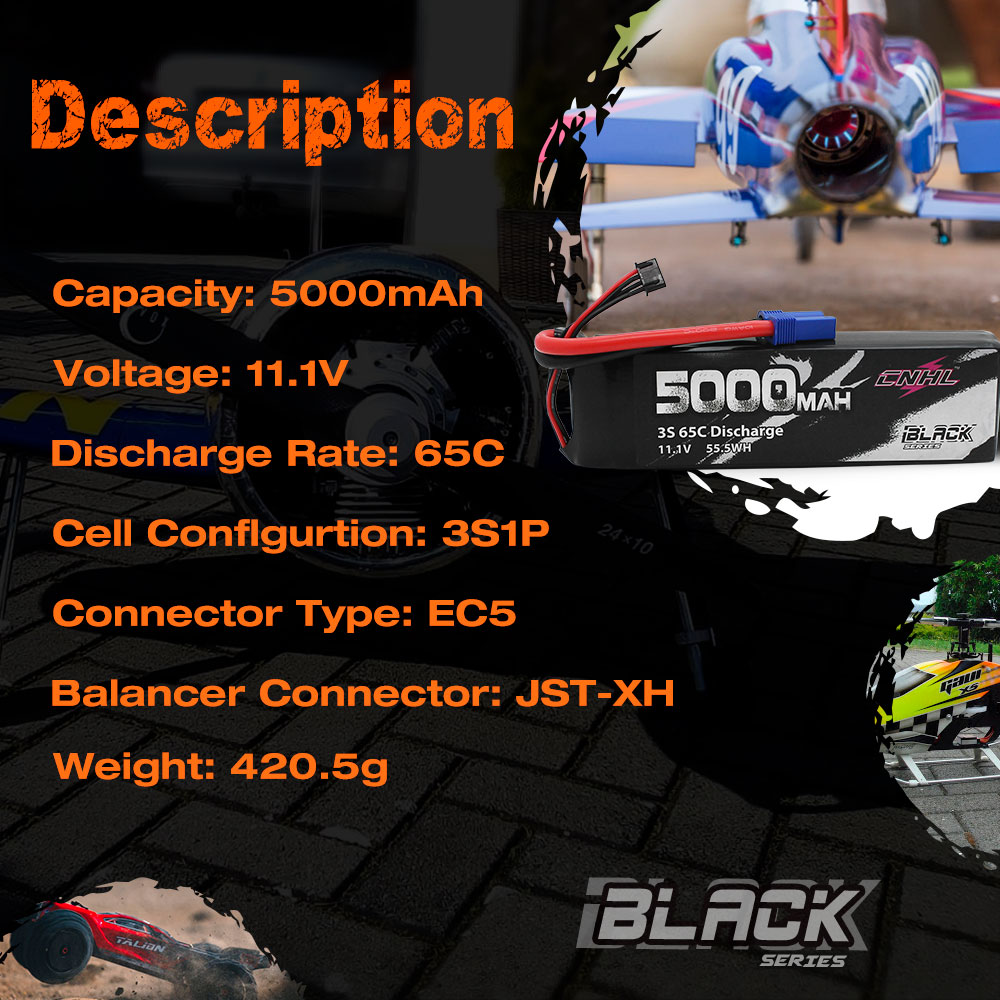 CNHL Lipo 3S 11.1V 5000MAh 65C - đánh giá và giá 6S Lipo Battery 22.2V 5000Mah