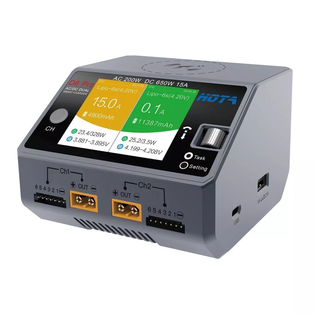 HOTA D6 Pro Lipo Battery Charg - đánh giá và giá Hota D6 Pro Dual Lipo Charger